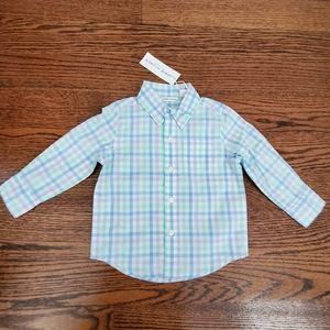 Janie and Jack plaid top bnwt 12-18mo